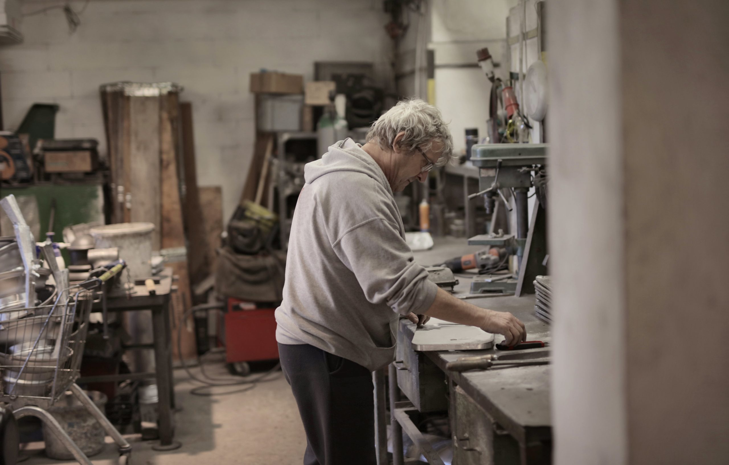 Craftsman in his workshop.